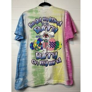 Buc-ee's Tie Dye " I've got the Easter Bunny on my‎ Mind"  tshirt Sz Large